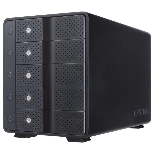 センチュリー独立電源スイッチ・USBハブ機能搭載 USB3.2 Gen2 3.5インチSATA×5 HDDケース「裸族のカプセルマンション 5Bay V2」 CRCM535
