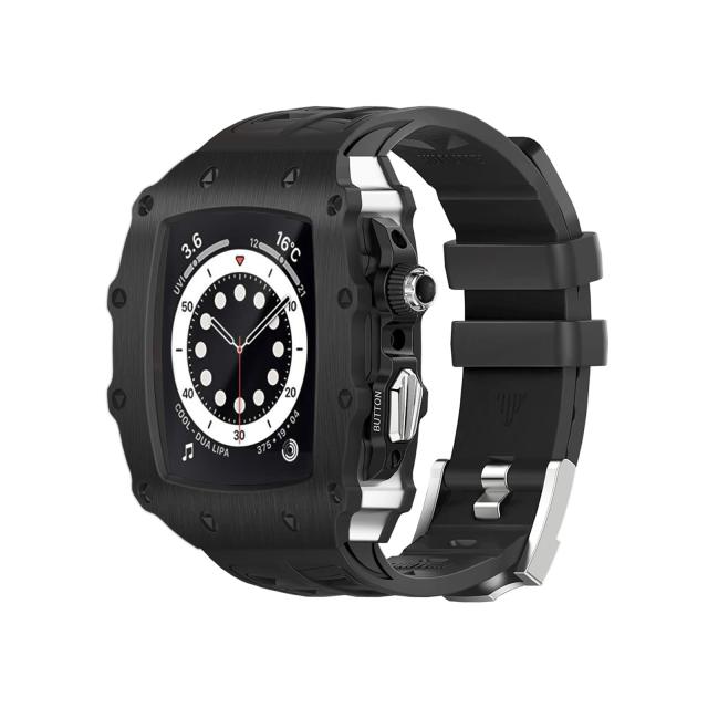 AHNHSKY ケース バンド付き Apple Watch シリーズ 8/7 45mm 6/5/4/SE/SE2 44mm用 バンパー メタル 保護 カバー iWatch用 45mm 44mm スト