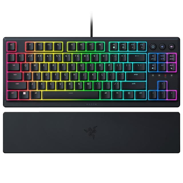 Razer レイザー Ornata V3 Tenkeyless 心地良いクリック感のメカ・メンブレンスイッチ搭載テンキーレス薄型有線キーボード ロープロファ