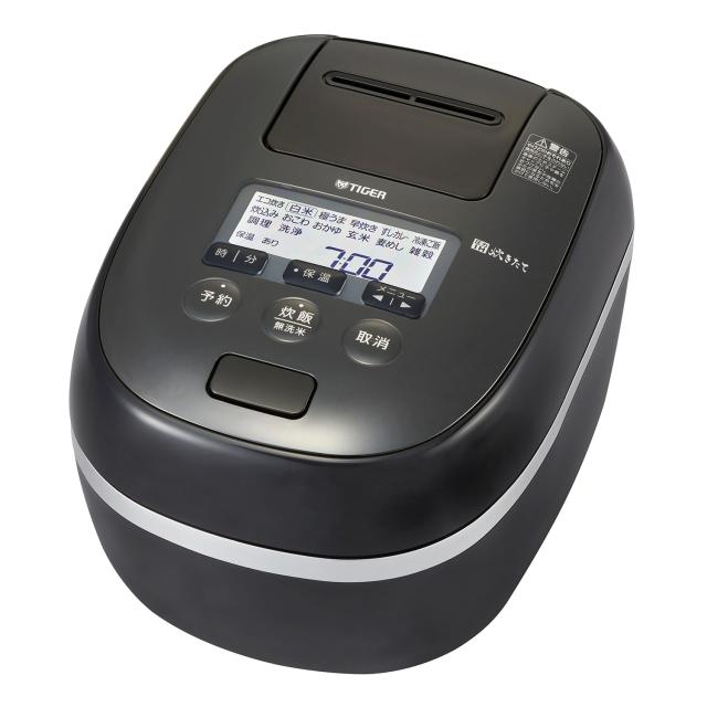 【WEB限定】タイガー魔法瓶(TIGER) 炊飯器 3.5合 圧力IH ご泡火炊き 日本製 24時間保温 土鍋かまどコート釜 ブラック JPD-G06NK