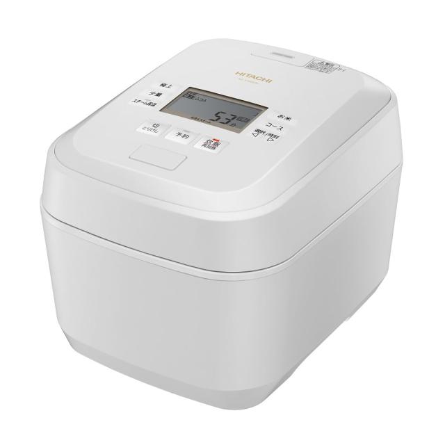 日立 炊飯器 5.5合 圧力＆スチームIH 蒸気カット RZ-V100GM W フロストホワイト 八代目儀兵衛 監修 日本製 大火力 沸騰鉄釜 ふっくら御膳