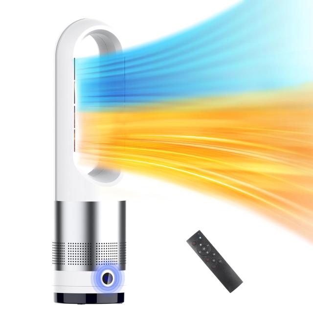 タワーファン 羽なし　扇風機 サーキュレーター　DCモーター セラミックヒーター Amazon | 【2025新登場&冷暖兼用&DC電気節約】タワーファン 羽