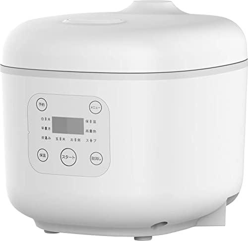 [大阪Deco] マイコン式 多機能炊飯器 3合炊き ホワイト コンパクト 7種類の充実のメニュー (白米/炊き込み/玄米/おかゆスープ/早炊き/再