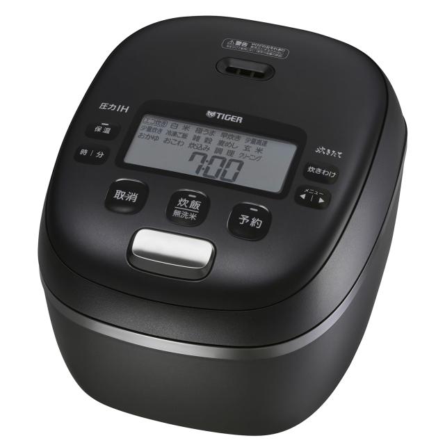 タイガー魔法瓶(TIGER) 炊飯器 5.5合 圧力IH式 ご泡火炊き 土鍋かまどコート釜 マットブラック JRI-A100KM