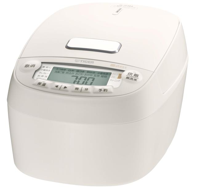 タイガー魔法瓶(TIGER) 炊飯器 5.5合 圧力IH 炊きたて 遠赤5層土鍋蓄熱コート釜 粒立ち保温 お手入れ簡単 ホワイト JPV-S100WO
