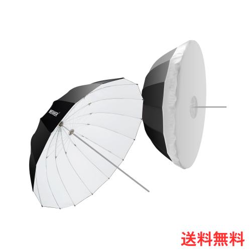 NEEWER 71”/180cm パラボラ反射アンブレラ 写真用アンブレラ 撮影用アンブレラ ホワイトインナー/ディフューザーカバー/バッグ付き 柔ら