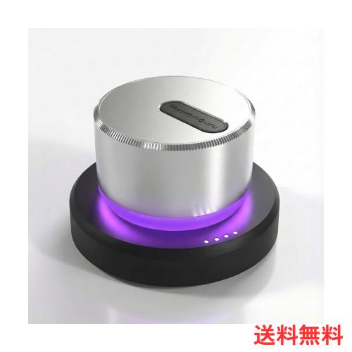 HumminGuru LUMI レコードウェイトスタビライザー＆ターンテーブルスピードテスター | 33/45/78RPMストロボディスク＆ライト | 300g LPア