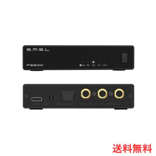 SMSL PS200PRO ES9039Q2M HiFi DAC、DSD512 PCM 32ビット/768kHzデジタルアナログオーディオコンバーター、USB/オプティカル/コアキシャ