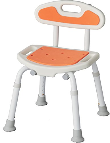 サテライト お風呂椅子 【選べる4色】 サテライト 福浴軽量コンパクトシャワーチェアー 高さ調節6段階 背もたれ付き オレンジ 1 個 10,315円