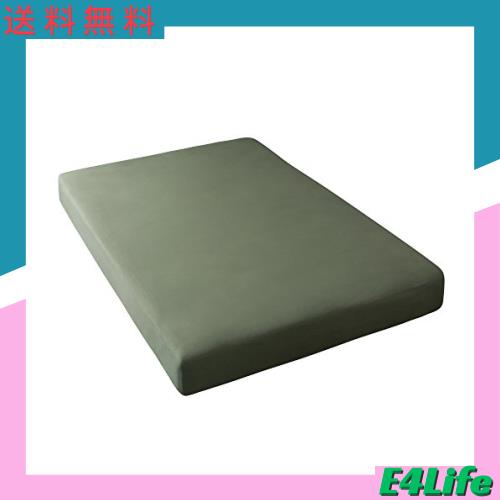 ボックスシーツ クイーン オーガニックコットン マチ30？ 洗いざらしの綿100% ベッドシーツ BOXシーツ 防ダニ オリーブグリーンの通販は 5,595円