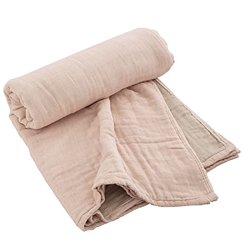 ガーゼケット ダブル クイーン兼用 6重ガーゼ とろける 肌掛け ガーゼタオルケット オールシーズン ふんわりボリューム 綿100％ ピンクの通販は 6,036円