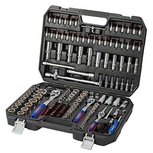 WORKPRO ソケットレンチセット ガレージツールセット 差込角6.35＆9.5＆12.7mm(1/4”＆3/8”＆1/2”) 172点組 ラチェットレンチ 自動車修理 車メの通販は