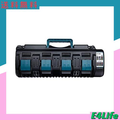 WaxPar DC18SF 4口マキタ 互換充電器 14.4V-18V リチウムイオンバッテリ用 マキタ バッテリー BL1430 BL1440 BL1450 BL1460 BL1815 BL183の通販は