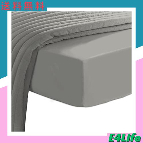 Pizuna 400スレッドカウントコットン ボックスシーツ - ベッドカバー (セミダブル) 長繊維綿100% 高級コットンサテン 家庭洗濯機洗い可 5,534円