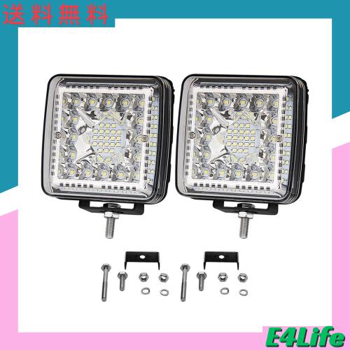 LED作業灯 12V/24V兼用 96W 48？ 30000ルーメン 広角狭角一体型 LEDワークライト LED作業灯車 アルミニウム鍛造技術 IP68防水LED作業灯 角の通販は