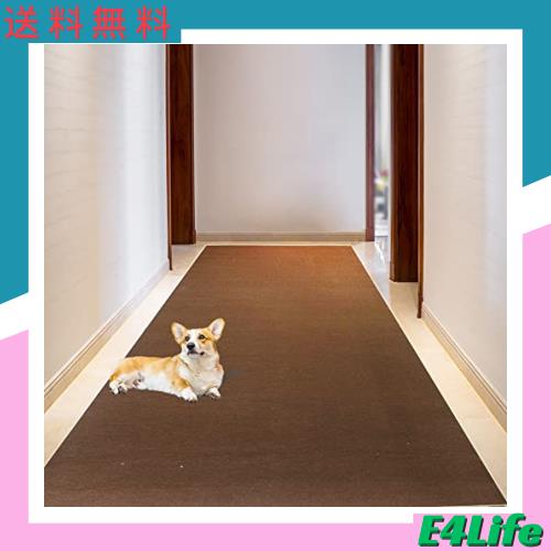 YOXU 廊下マット 廊下敷き 厚さ4mm 滑り止めマット 床保護 キズ防止 カーペット 騒音対策 スレない 素足 水で洗える タイルマット (ブラ 6,588円