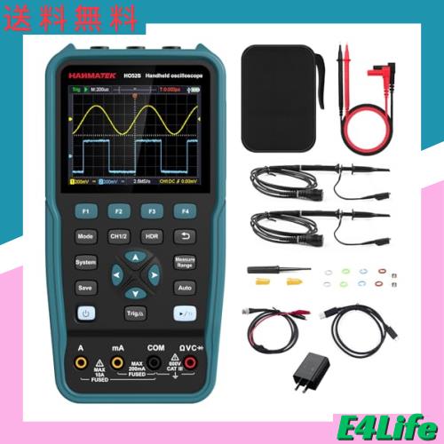 デジタルオシロスコープ 50Mhz帯域幅、2チャネル 3 in 1オシロスコープ/マルチメータ/信号発生器 ミニオシロスコープ 3.5”TFTバックライの通販は