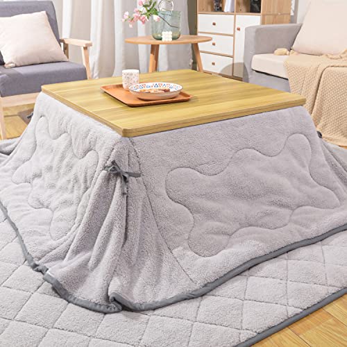 JEMAジェマ 省スペース こたつ布団 こたつ掛け布団 掛け布団単品 薄掛け 正方形 ふわふわ もこもこ ボアフリース素材 約180x180cm （適応の通販は