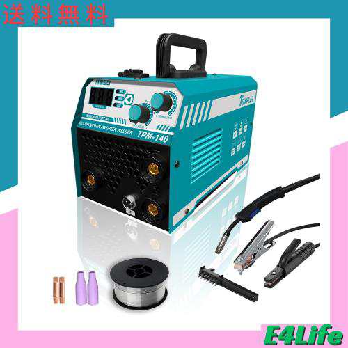 TTAMPLAR 溶接機 半自動 100V ノンガス MIG/MMA/リフトTIG インバーター mig140 コンパクト 軽量 50/60Hz 家庭用 日本語説明書 (TPM140)の通販は
