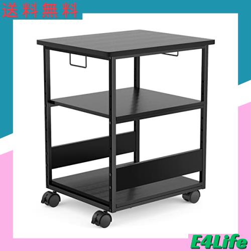 MIYOKI プリンター台 プリンタラック キャスター付き 幅60 奥行50cm 高さ70cm 総耐荷重90kg A3 A4対応 コピー機台 サイド デスク ワゴン の通販は 7,811円