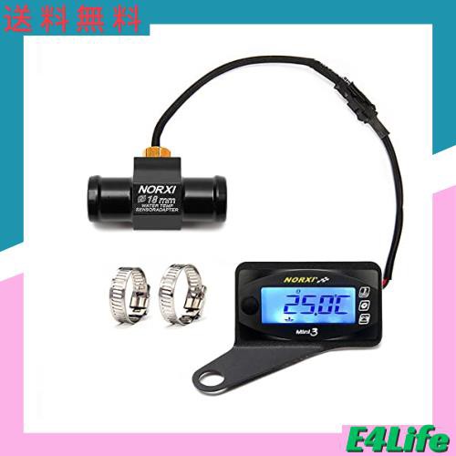 NORXI 3 in 1 多機能 バイク デジタルメーター Mini3 (水温/電圧 NORXI 3 in 1 多機能 バイク デジタルメーター Mini3 (水温/電圧