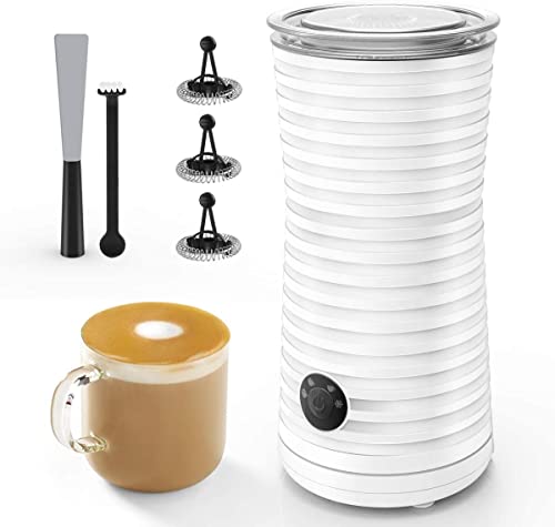 Keenstoneミルクフォーマー 電動 ミルク泡立て器 全自動 プロ 牛乳加熱 ４つの機能モード ミルクフローサー コーヒーカプチーノ カフェラ