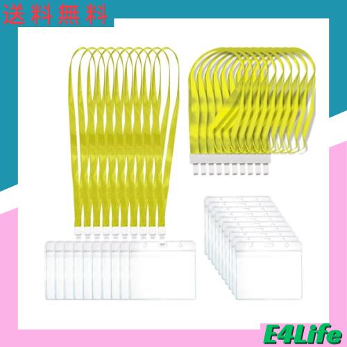 Matunoki ネームホルダー IDカードホルダー 名札ホルダー 首掛け ネックストラップ名札 スタッフ 社員証 名刺 展示会 パス ソフトケース の通販は