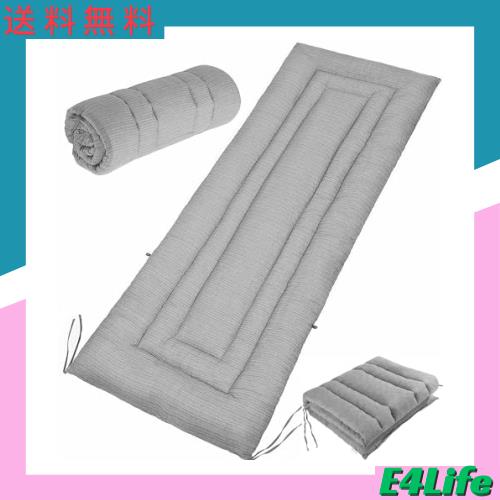 シングル 敷きふとん しじら織り 綿100％ さらさら ごろ寝マット 軽量 肌に優しい 吸汗 速乾 うたた寝 車中泊 洗える 長座布団の通販は 4,827円