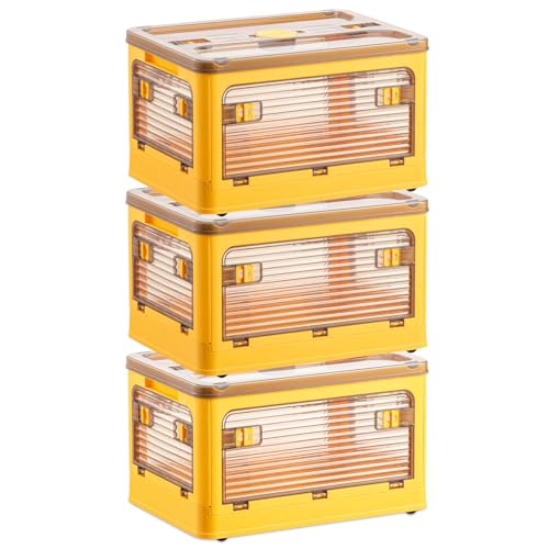 AZMKOO 収納ボックス 折り畳み 蓋付き 積み重ね可能 全方向から取り出せる キャスター付き おもちゃ 洋服 布団 衣装収納ケース 防塵 防カの通販は 6,306円