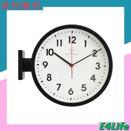 ベスタイム(BESTIME) RC296A 両面壁掛け時計 掛け時計 電波時計 ？いアルミニウム 白い文字盤 高さ32x幅28x10cm ラジオムーブメント 高増の通販は 20,100円