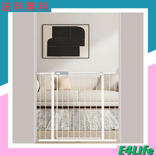 Seogva ベビーゲート 三重ロック 高さ92cm 拡張フレーム付き ベビーゲート つっぱり 扉付き 幅100cm以上組み立て可能 ピーナッツロック の通販は