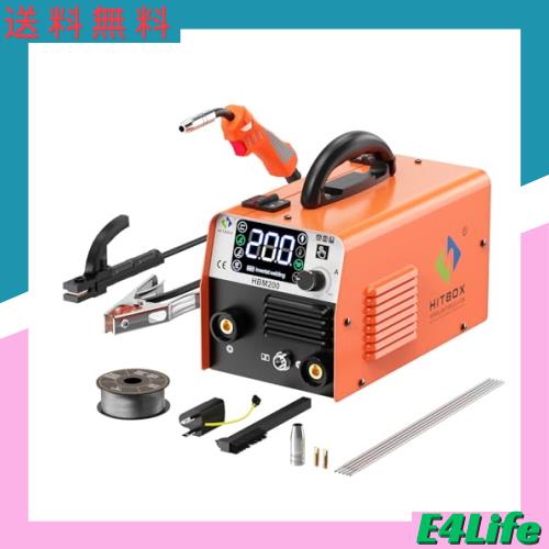 HITBOX 半自動溶接機 100V 200A ノンガスMIG アーク溶接 LIFT TIG 1台3 