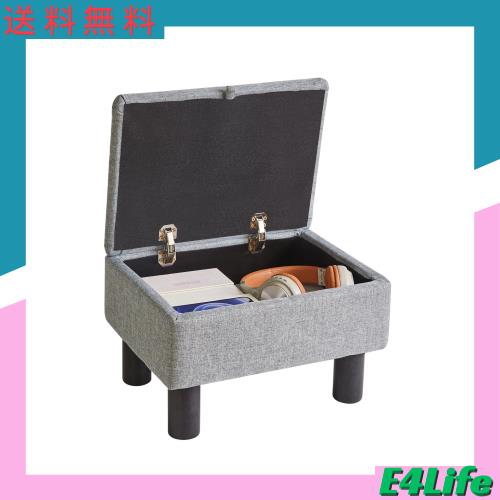 Aibiju オットマン 足置き台 麻生地製 フットスツール フットレスト 高反発 無垢材の脚付き 収納スツール 椅子 小さい 40*30*24cm 耐荷重の通販は 5,221円