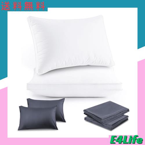 【Amazon 限定ブランド】Bolinker 枕 まくら 綿100% ホテル い ホテルまくら 通気性 高反発枕 丸洗い可能 両面 柔らかい （70*50*20 CM2の通販は