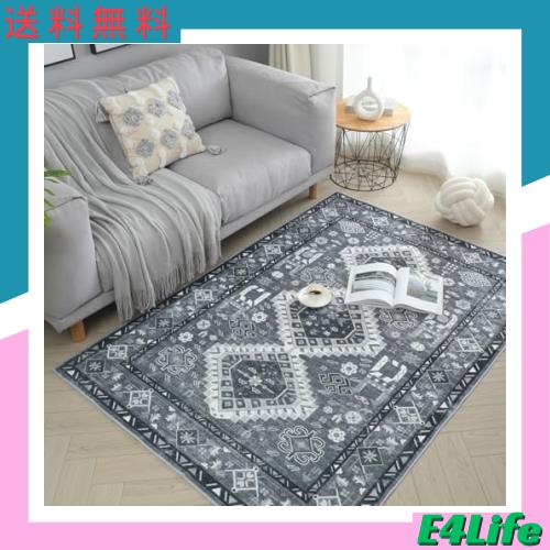 Fuwasod カーペット ラグ マット ペルシャ風 絨毯風 花柄 オールシーズン適用 滑り止め付き 寝室 リビング 玄関マット 地毯 じゅうたん の通販は 5,243円