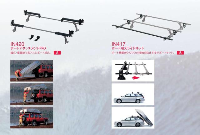 カーメイト(CARMATE) ルーフキャリア inno スライドキット カヌー・ボート IN417_1