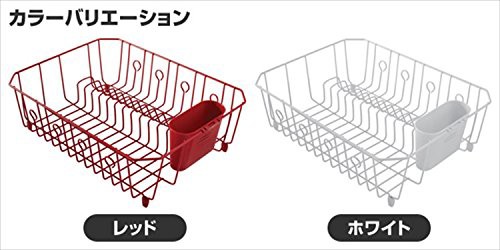 ラバーメイド(Rubbermaid) ディッシュドレーナー L (抗菌加工) 箸立て付き ホワイト FG6032ARWHT