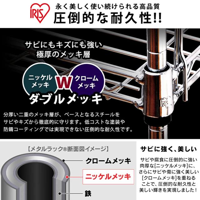 アイリスオーヤマ ラック メタルラック本体 3段 防サビ加工 幅120×奥行46 Amazon｜アイリスオーヤマ ラック メタルラック本体 3段 防サビ