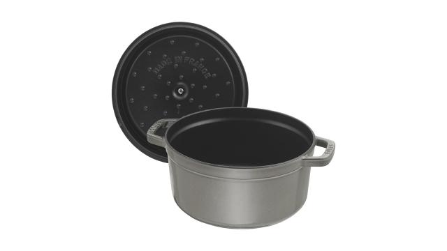 staub ストウブ 「 ピコ ココット ラウンド グレー 20cm 」 両手 staub ストウブ 「 ピコ ココット ラウンド グレー 20cm 」 両手