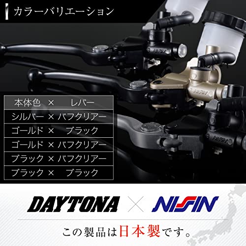 デイトナ(Daytona) NISSIN(ニッシン) バイク用 ブレーキマスターシリンダー 横型 5/8インチ ゴールドボディ/クリアレバー 61744_5