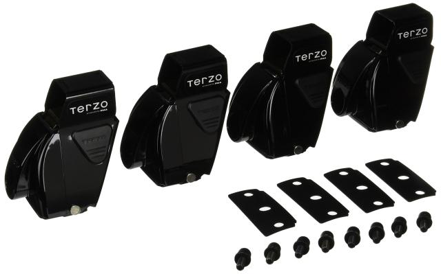 Terzo テルッツォ (by PIAA) ルーフキャリア ベースキャリア フット 4個入 ボルトオンタイプ ブラック ロック付 EF-DRX_1