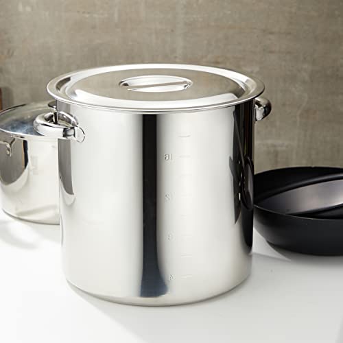 遠藤商事 業務用 寸胴鍋 48cm (目盛付) モリブデン 日本製 AZV10048 AG モリブデン 目盛付寸胴鍋 48cm (013370-048) ｜遠藤商事 業務用 寸胴鍋