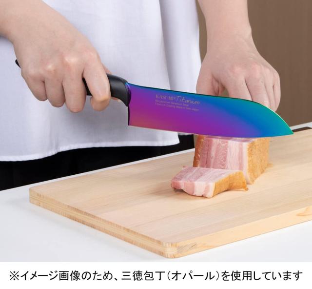 スミカマ 霞 KASUMI 包丁 チタンコーティング 三徳包丁 18cm グレー 錆びにくい 日本製 岐阜県関市 22018/GR_2