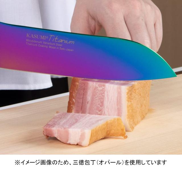 スミカマ 霞 KASUMI 包丁 チタンコーティング 三徳包丁 18cm グレー 錆びにくい 日本製 岐阜県関市 22018/GR_3