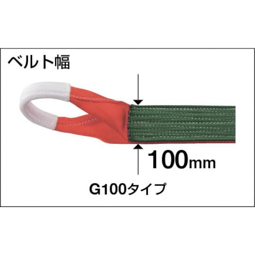 TRUSCO(トラスコ) ベルトスリング JIS3等級 両端アイ形 100mmX10.0m G100-100_1