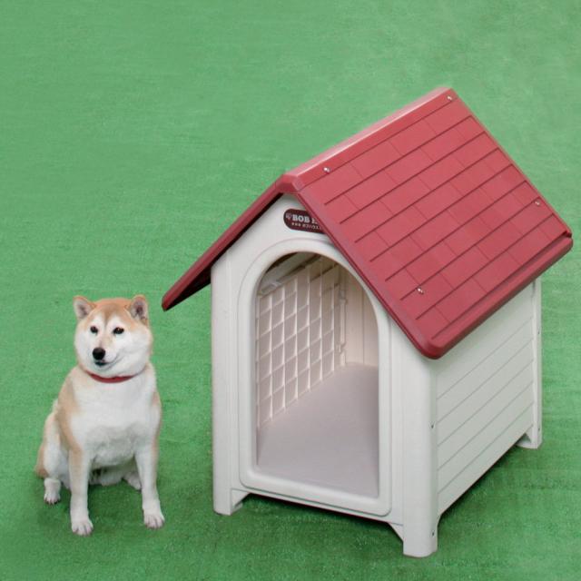 アイリスオーヤマ ボブハウスＬ レッド／オフホワイト_1