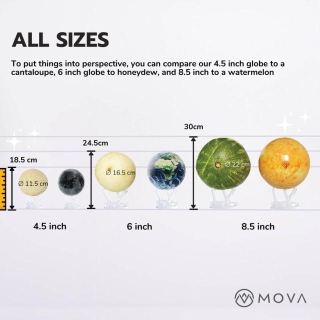 MOVA (ムーバ) 光で回る 不思議な地球儀 MOVAグローブ 4.5インチ (11.4 