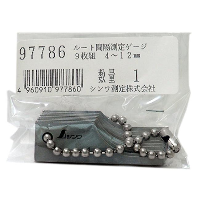 シンワ測定(Shinwa Sokutei) ルート間隔測定ゲージ 4-12mm 9枚組 97786 シルバー_1