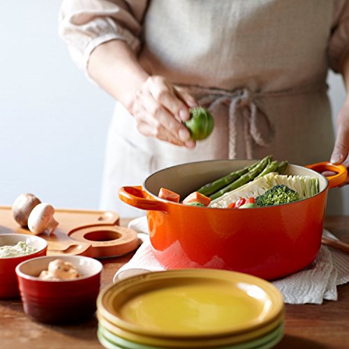 ル・クルーゼ(Le Creuset) 鋳物 ホーロー 鍋 ココット・ロンド 14 cm オレンジ ガス IH オーブン 対応 【日本正規販売品】_3