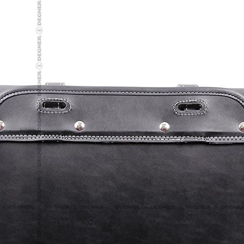 DEGNER(デグナー) ナイロンサドルバッグボトルホルダー付 プレーン PVC(合成皮革)・ナイロン 29x37x12cm ブラック NB-1